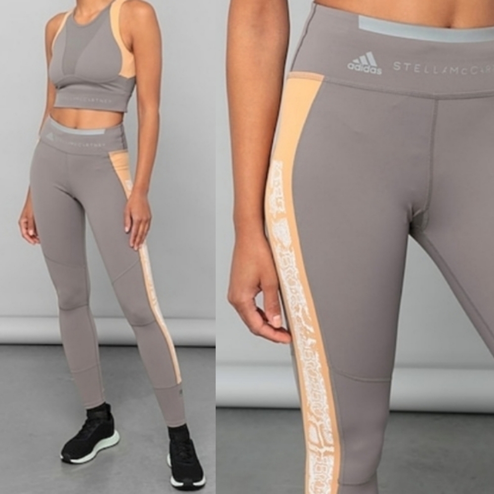 Adidas by Stella McCartney Gray and Tan Leggings